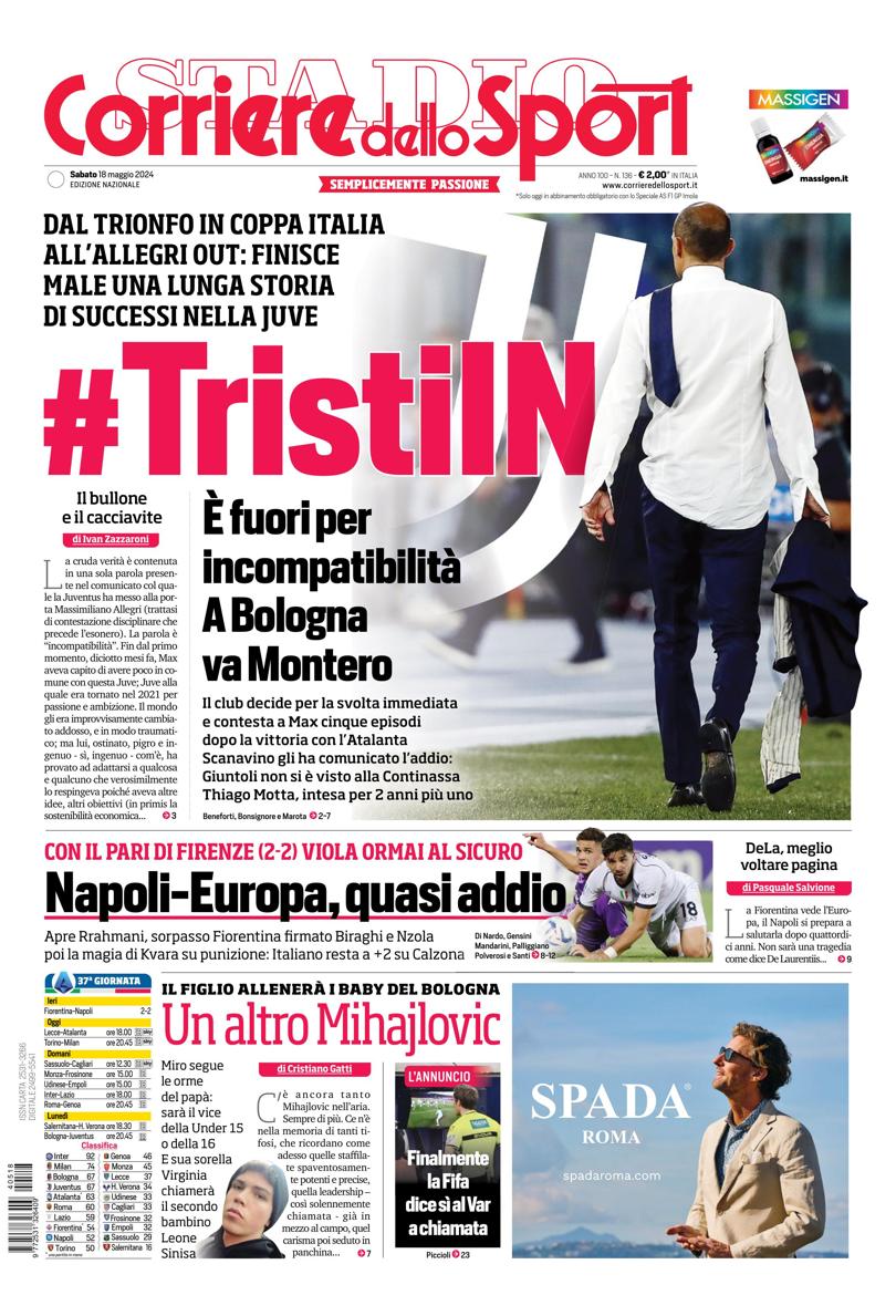 Prima-pagina-corriere-dello-sport-edizione-di-oggi-18-05-2024