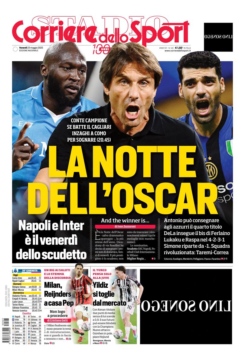 Prima-pagina-corriere-dello-sport-edizione-di-oggi-23-05-2025