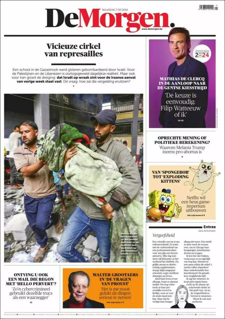 Prima-pagina-de-morgen-edizione-di-oggi-2024-10-07