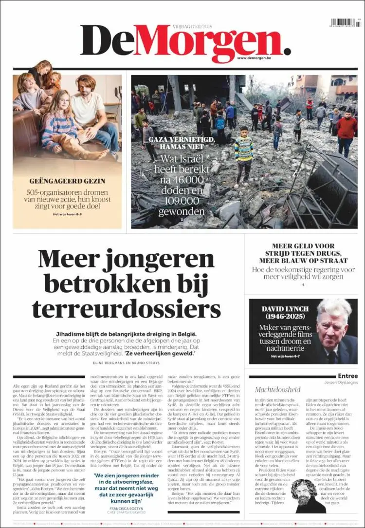 Prima-pagina-de-morgen-edizione-di-oggi-2025-01-17