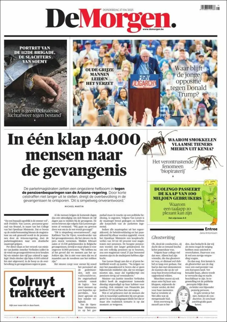 Prima-pagina-de-morgen-edizione-di-oggi-2025-04-17