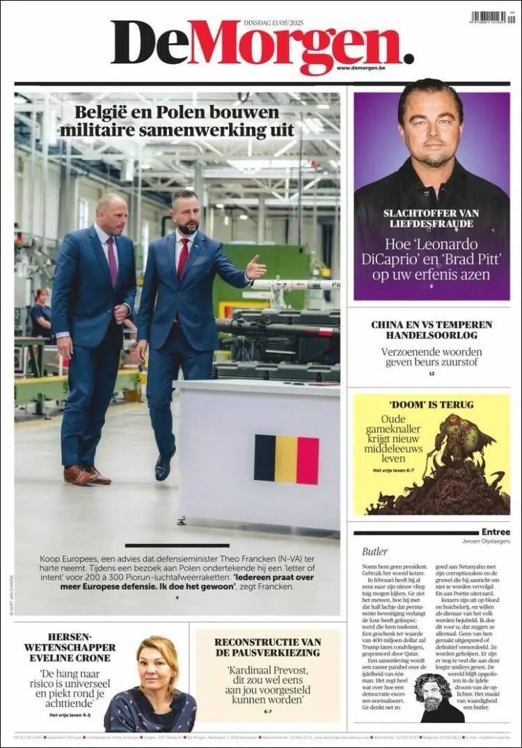 Prima-pagina-de-morgen-edizione-di-oggi-2025-05-13