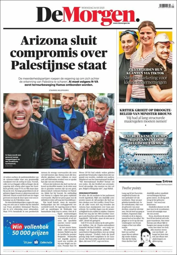 Prima-pagina-de-morgen-edizione-di-oggi-2025-05-14