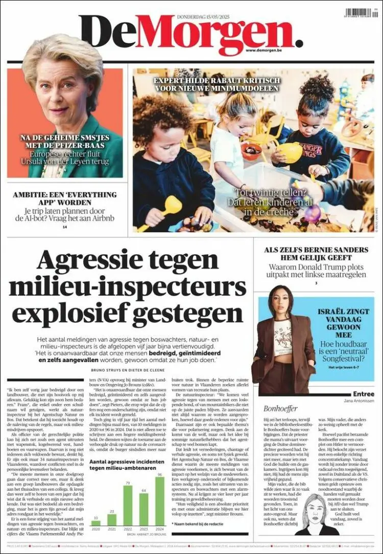 Prima-pagina-de-morgen-edizione-di-oggi-2025-05-15