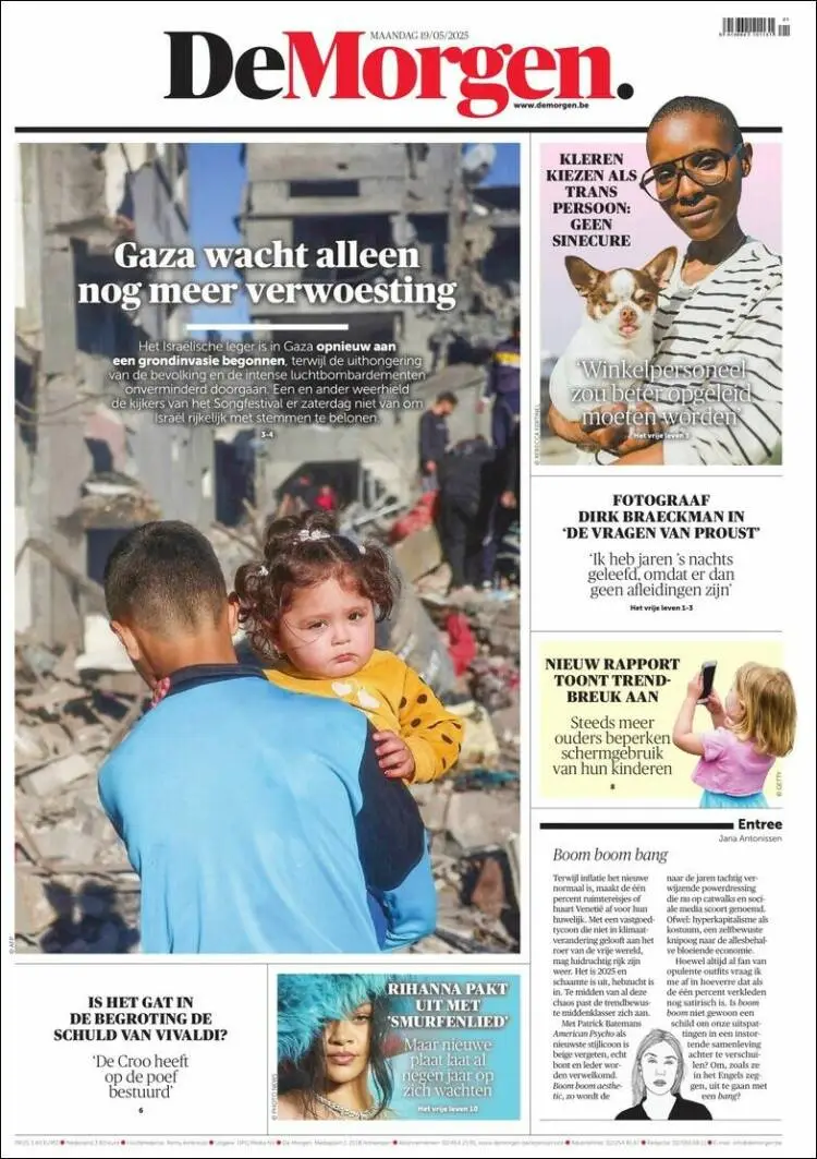 Prima-pagina-de-morgen-edizione-di-oggi-2025-05-19