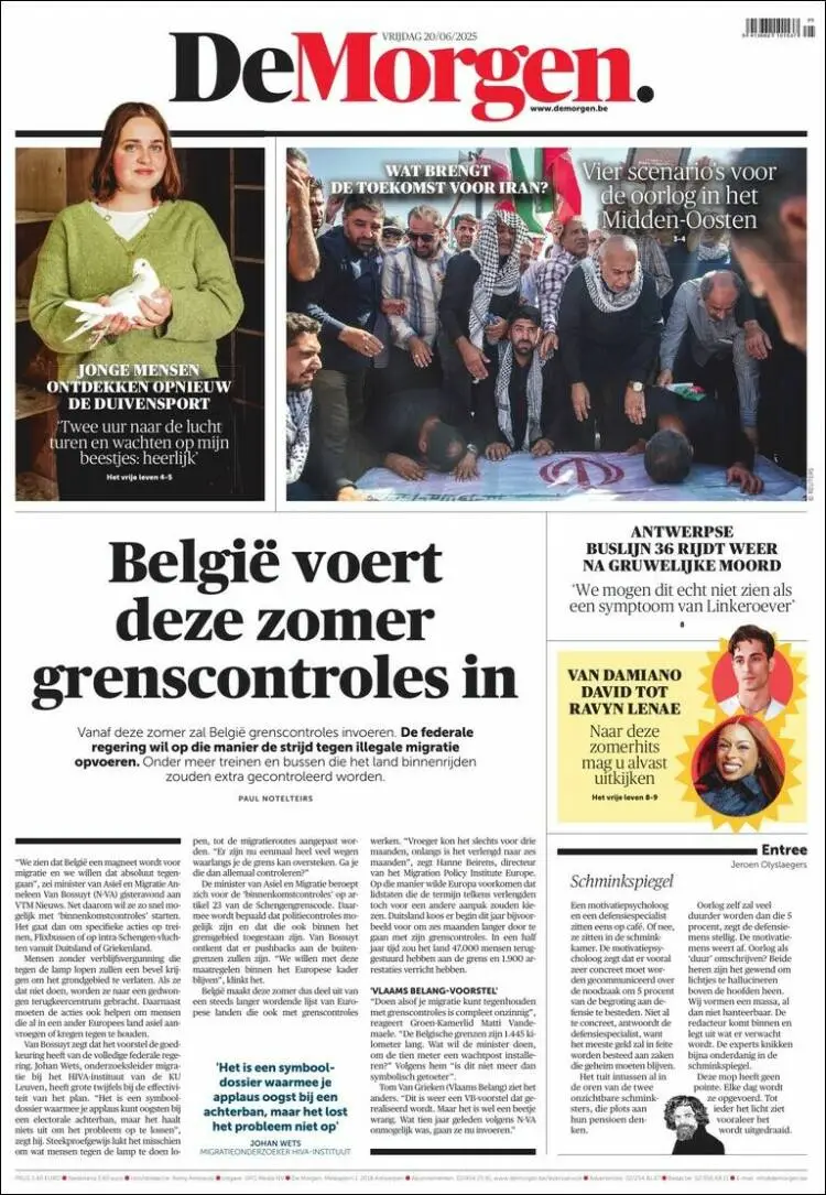 Prima-pagina-de-morgen-edizione-di-oggi-2025-06-20