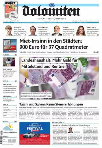 Prima-pagina-dolomiten-del-2024-10-06