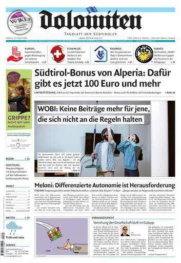 Prima-pagina-dolomiten-del-2024-10-23