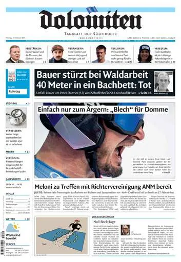 Prima-pagina-dolomiten-del-2025-02-10