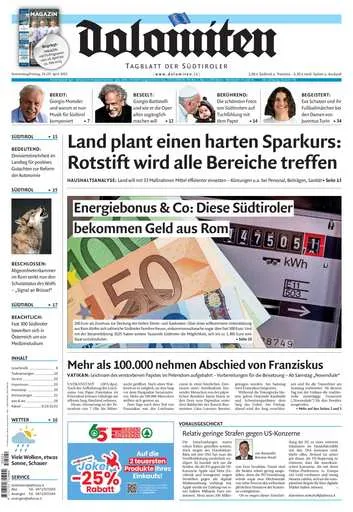 Prima-pagina-dolomiten-del-2025-04-24