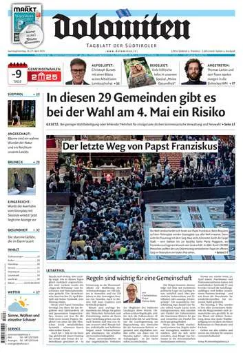 Prima-pagina-dolomiten-del-2025-04-26