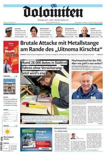 Prima-pagina-dolomiten-del-2026-10-13