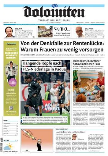 Prima-pagina-dolomiten-del-2026-10-28