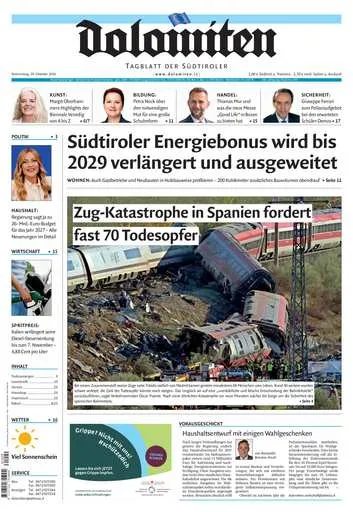 Prima-pagina-dolomiten-del-2026-10-29