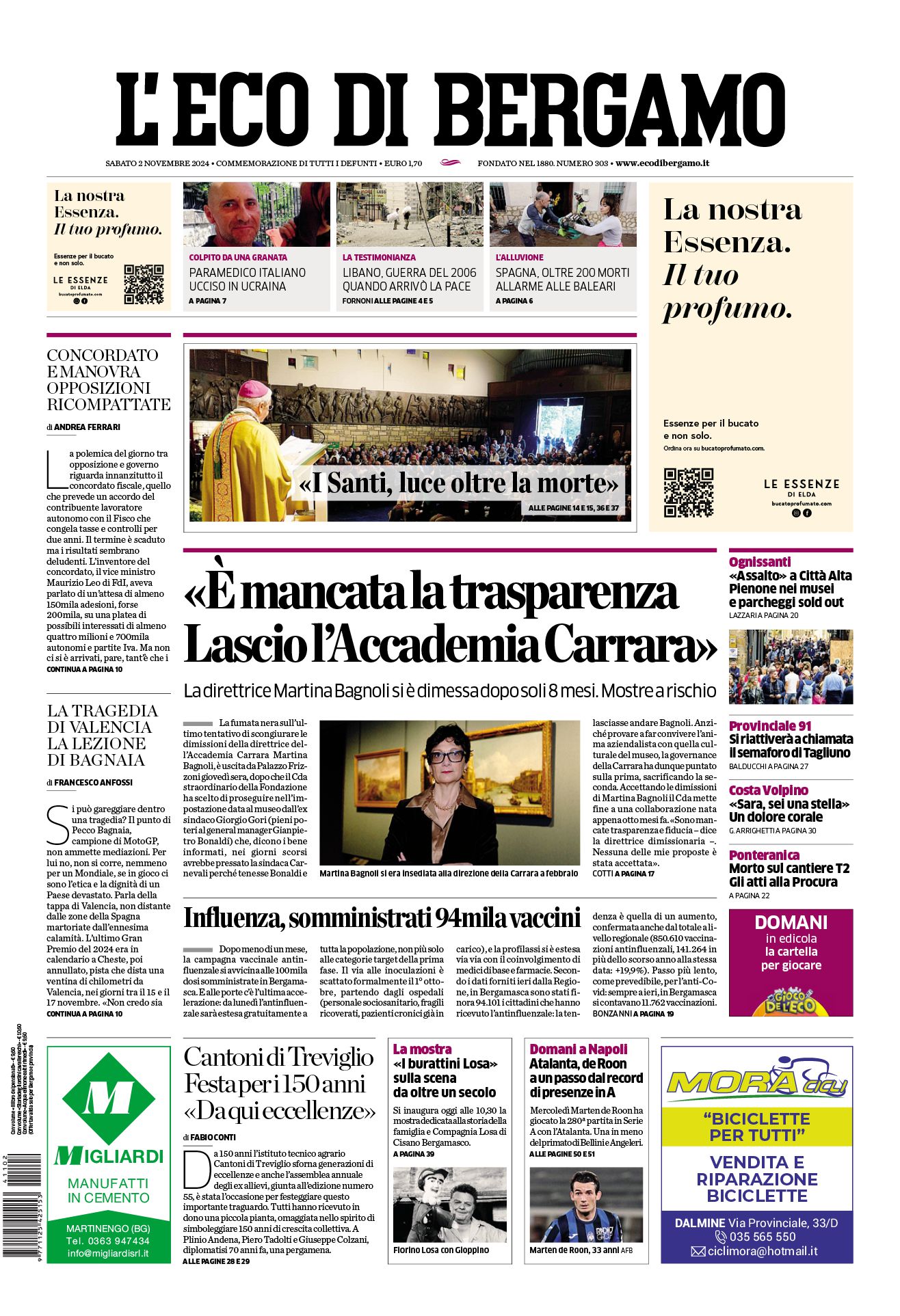 Prima-pagina-eco-di-bergamo-edizione-di-oggi-02-11-2024