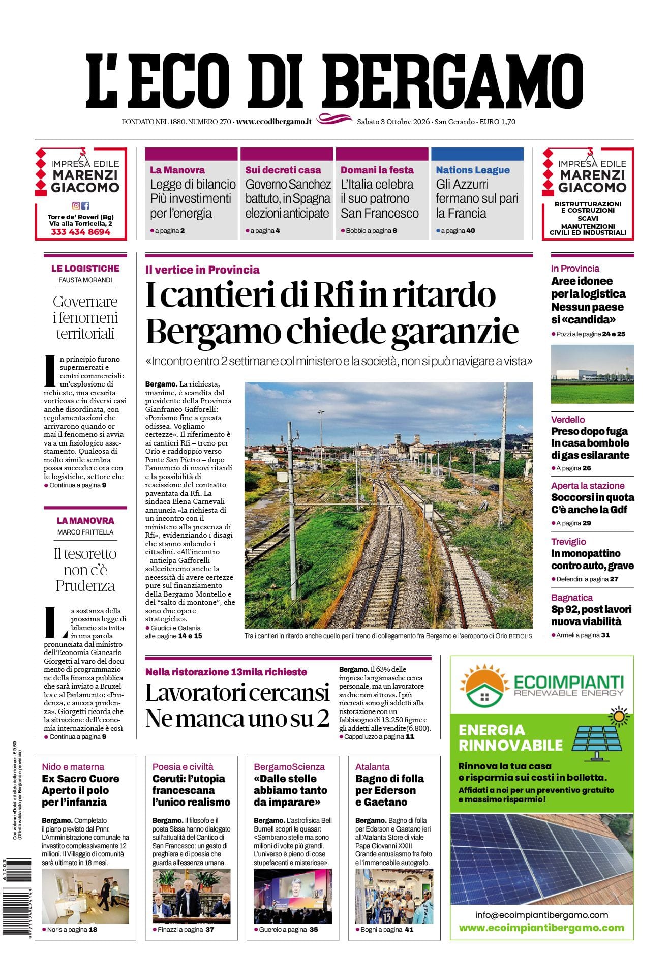 Prima-pagina-eco-di-bergamo-edizione-di-oggi-03-10-2026
