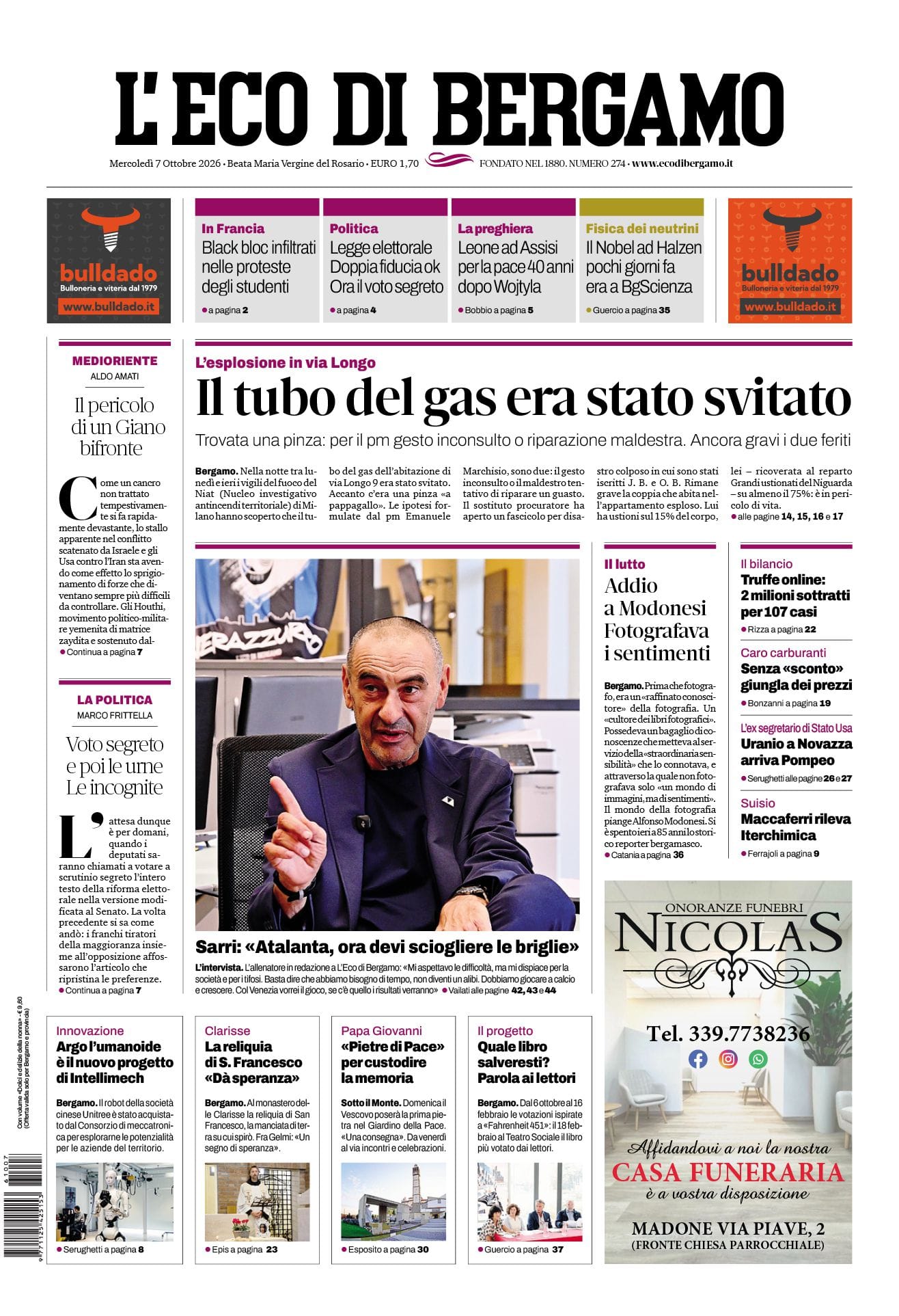 Prima-pagina-eco-di-bergamo-edizione-di-oggi-07-10-2026