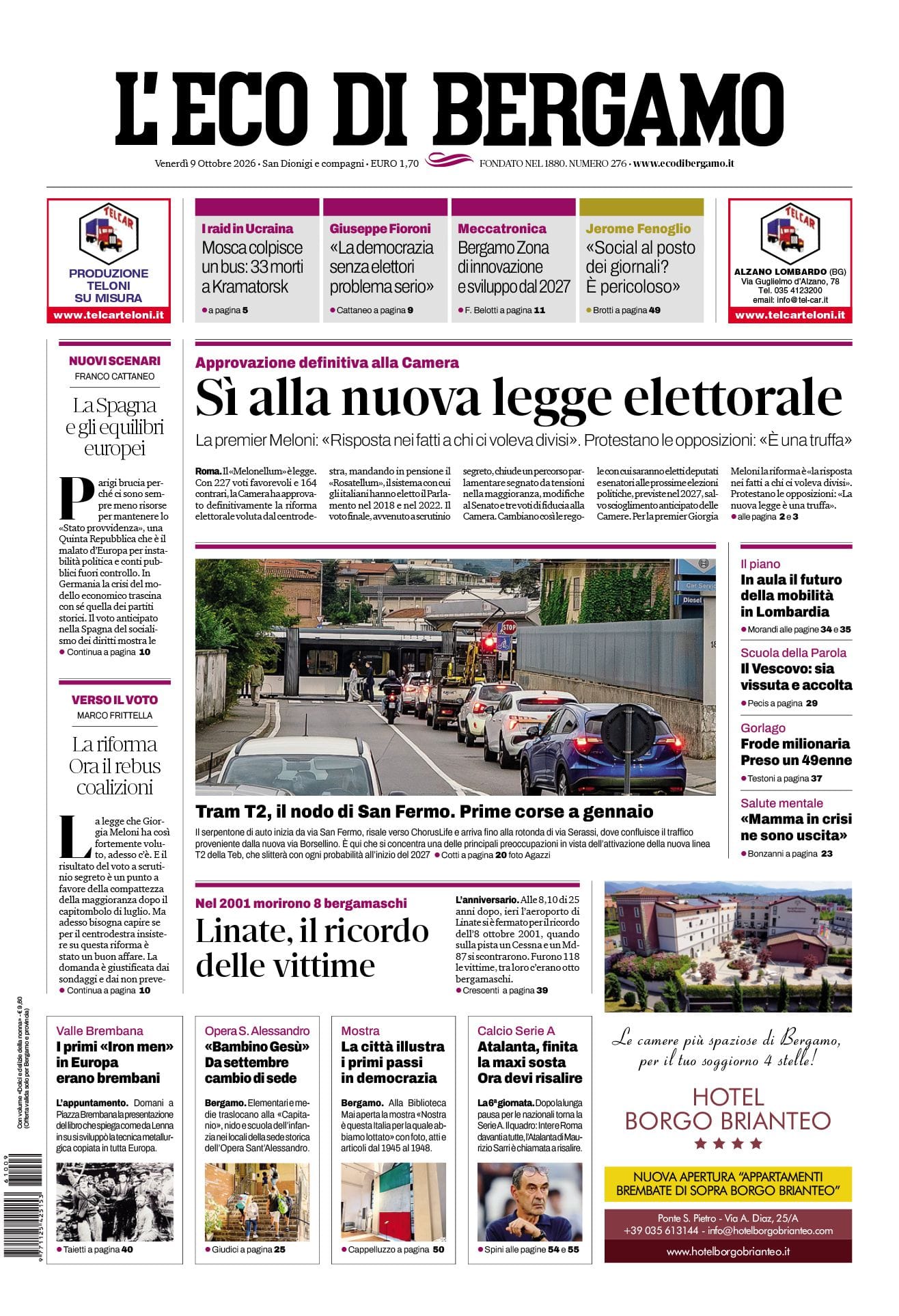 Prima-pagina-eco-di-bergamo-edizione-di-oggi-09-10-2026