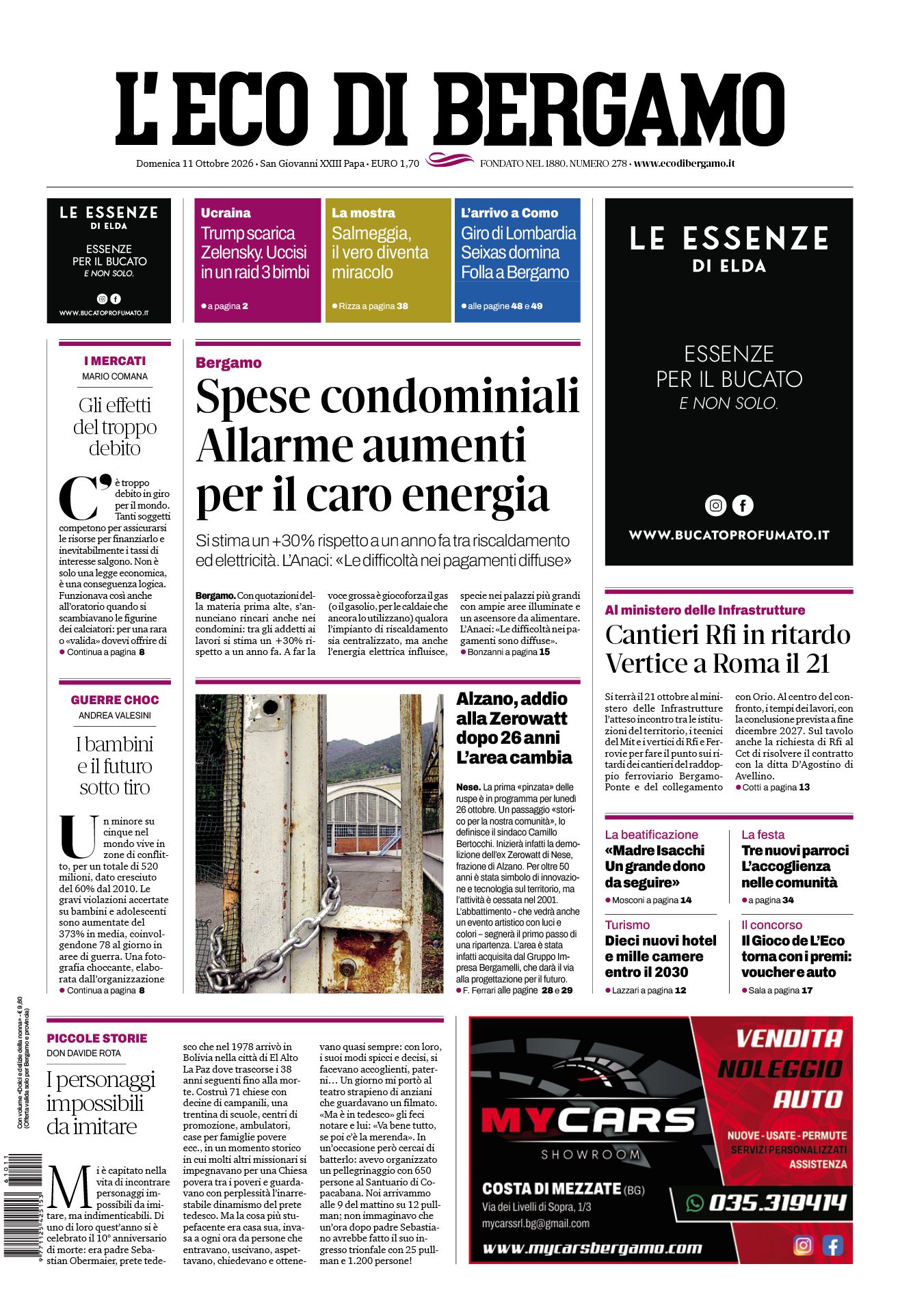 Prima-pagina-eco-di-bergamo-edizione-di-oggi-11-10-2026