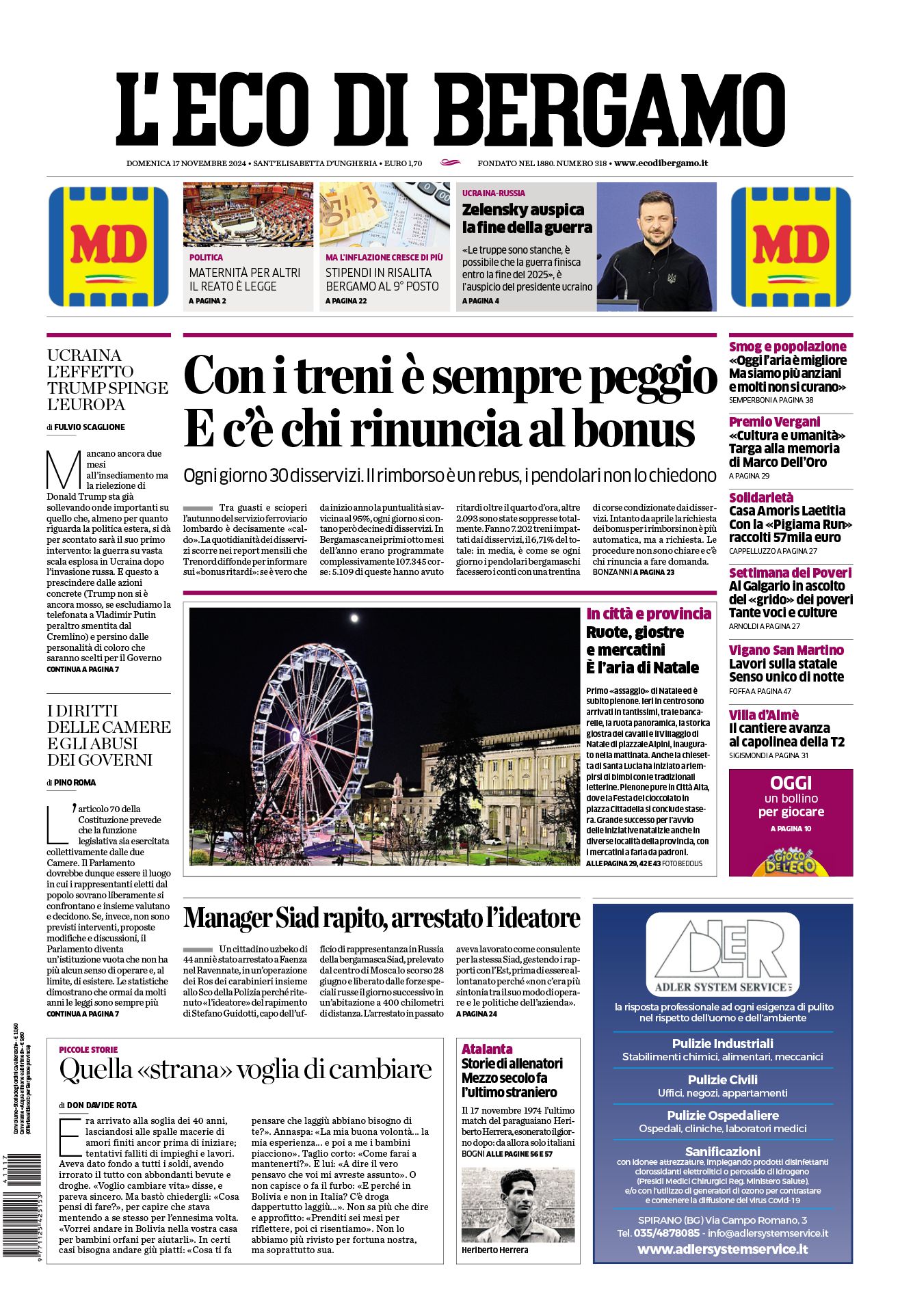 Prima-pagina-eco-di-bergamo-edizione-di-oggi-17-11-2024