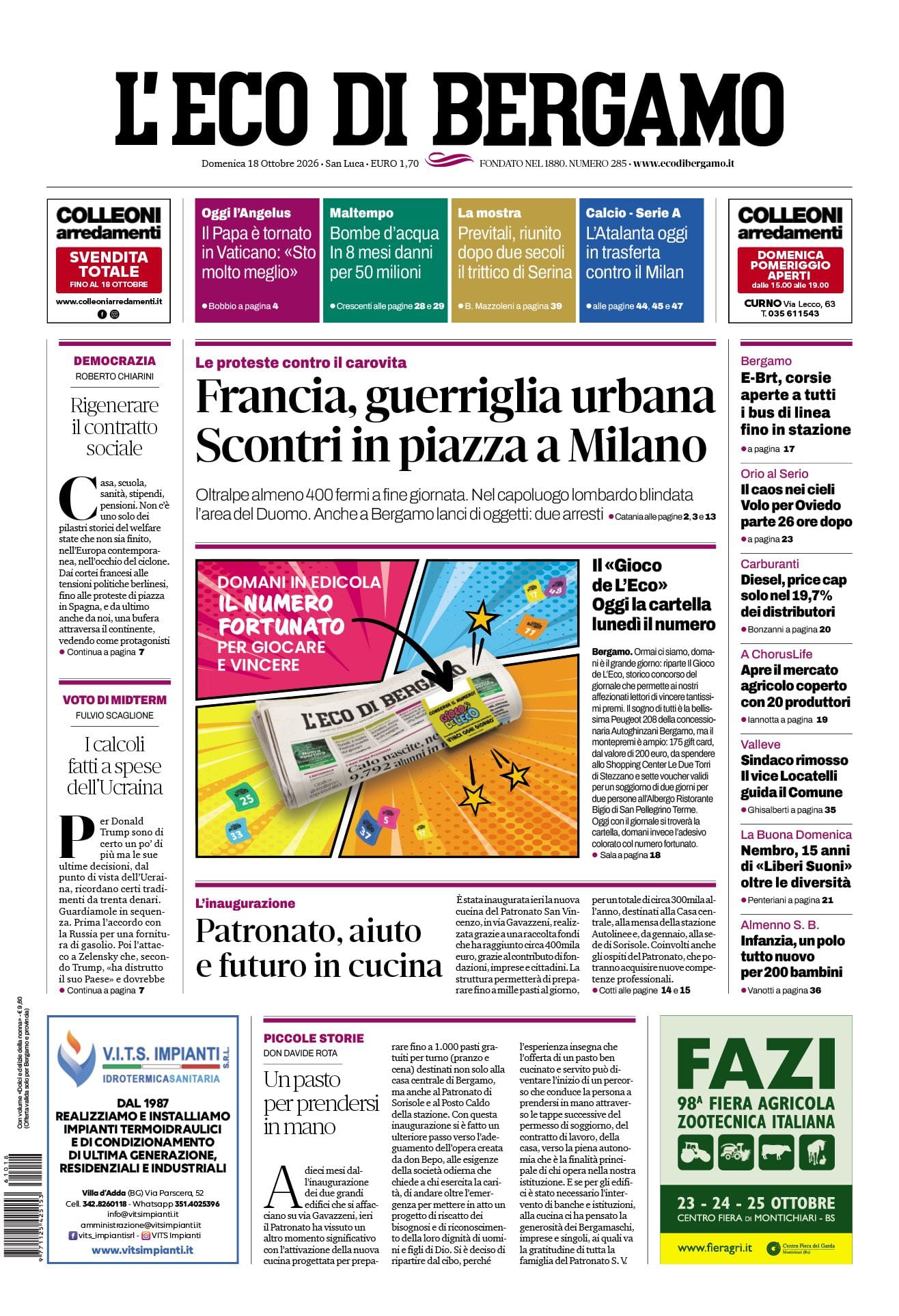 Prima-pagina-eco-di-bergamo-edizione-di-oggi-18-10-2026