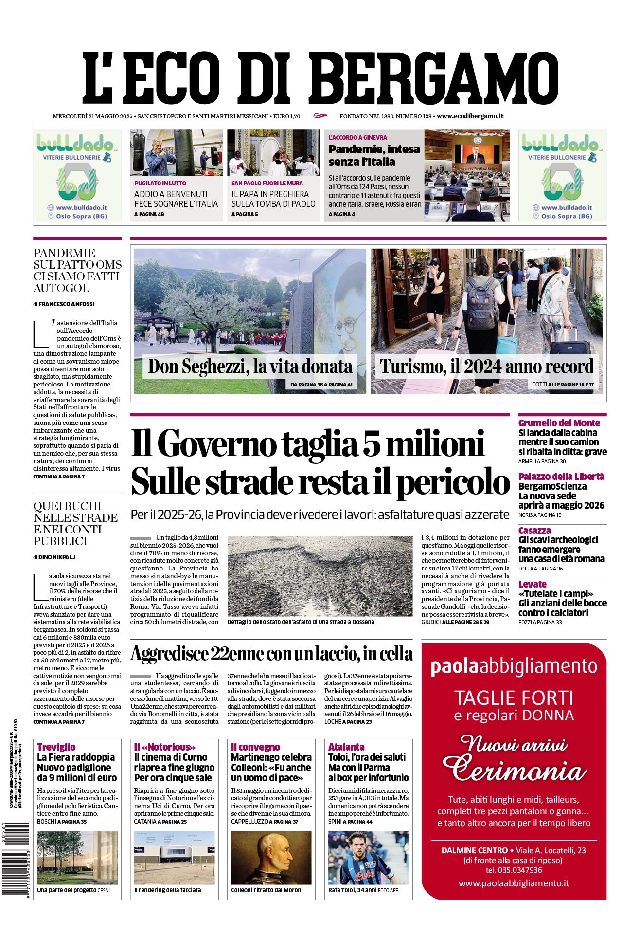 Prima-pagina-eco-di-bergamo-edizione-di-oggi-21-05-2025