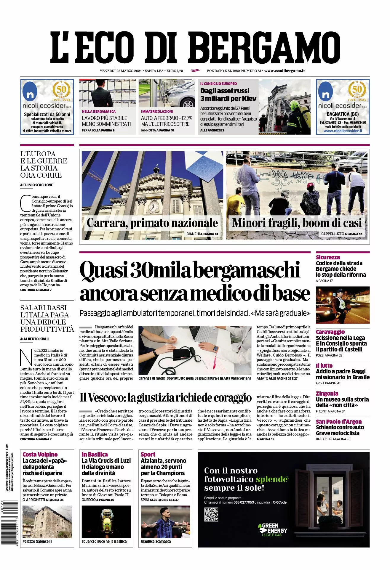 Prima-pagina-eco-di-bergamo-edizione-di-oggi-22-03-2024