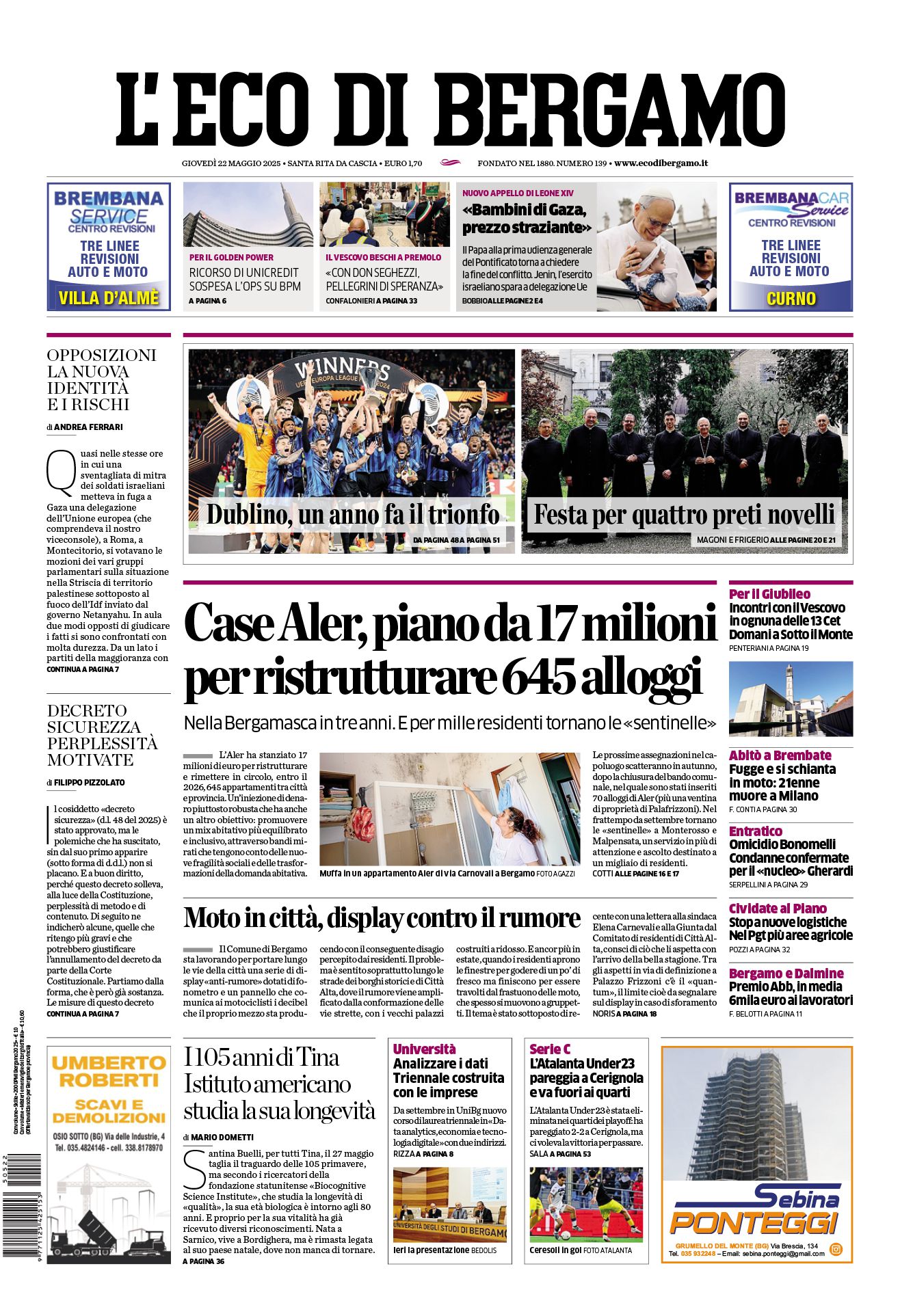 Prima-pagina-eco-di-bergamo-edizione-di-oggi-22-05-2025