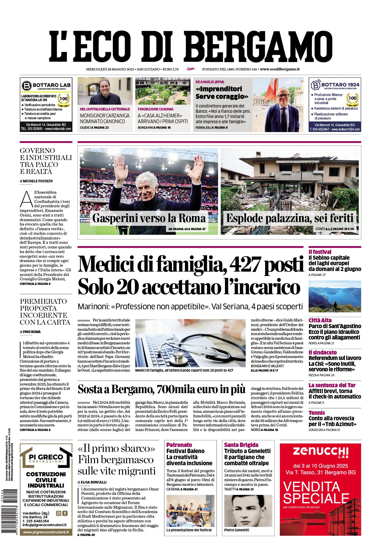 Prima-pagina-eco-di-bergamo-edizione-di-oggi-28-05-2025