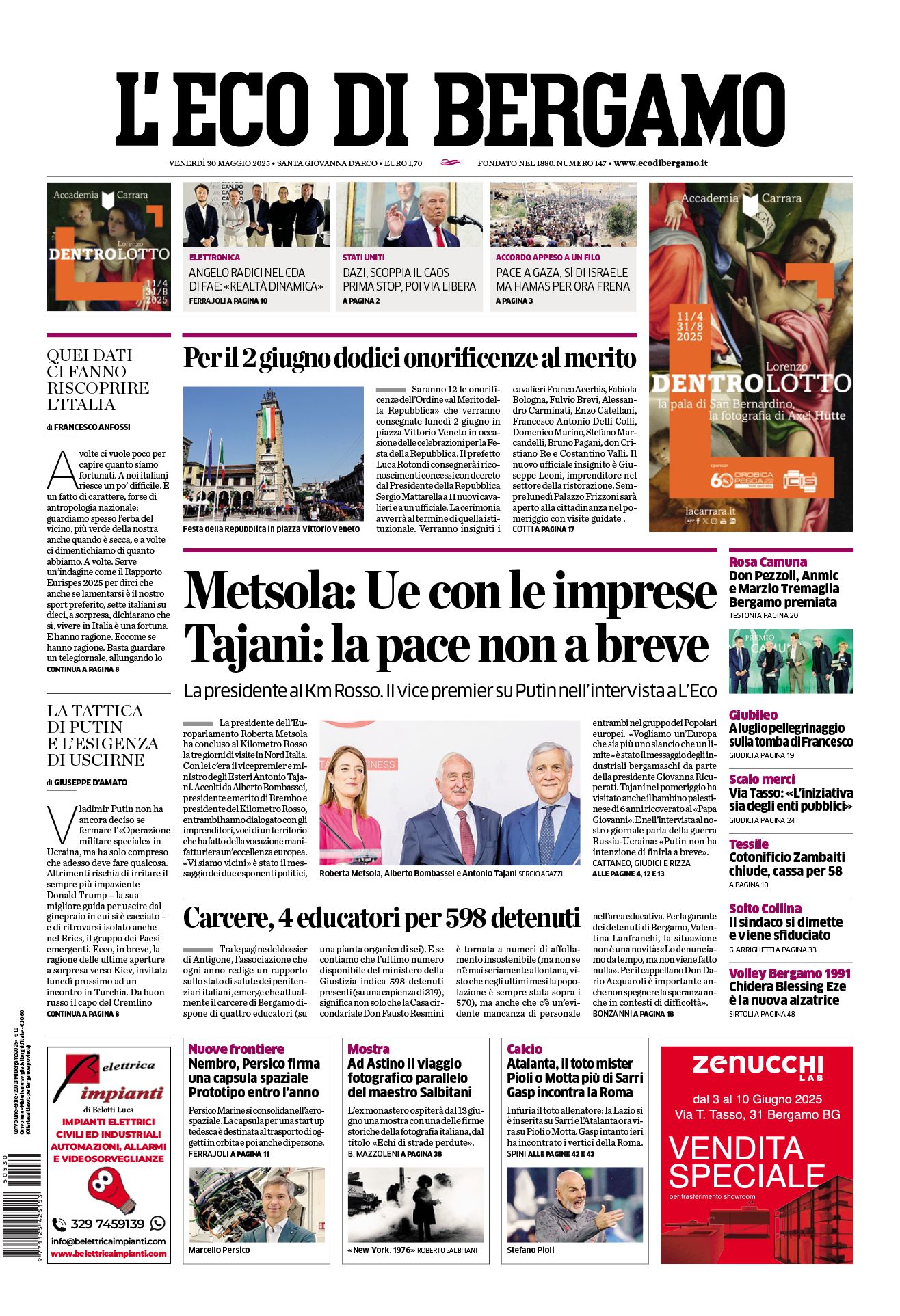 Prima-pagina-eco-di-bergamo-edizione-di-oggi-30-05-2025