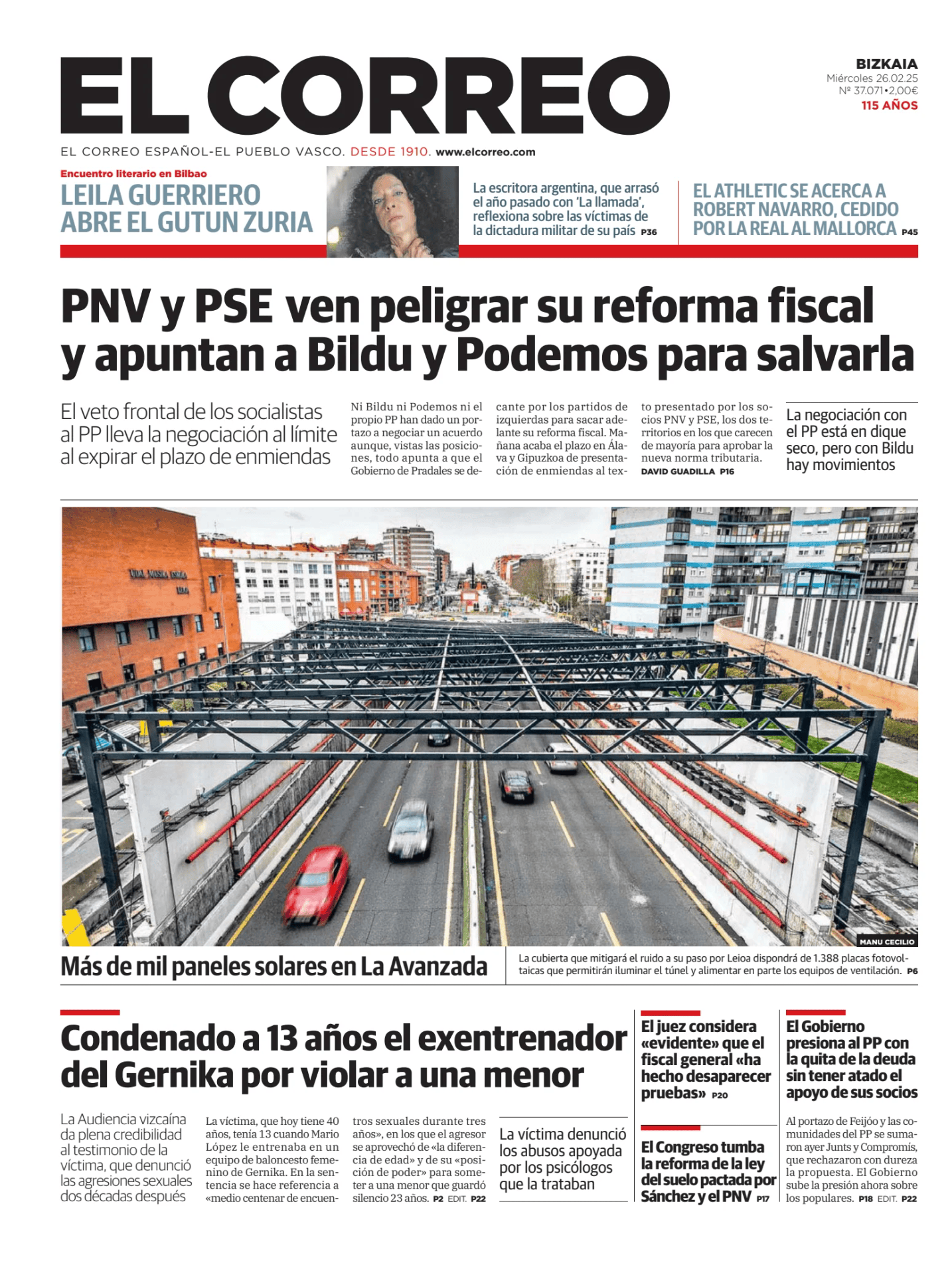 Prima-pagina-el-correo-oggi-edizione-di-oggi-20250226