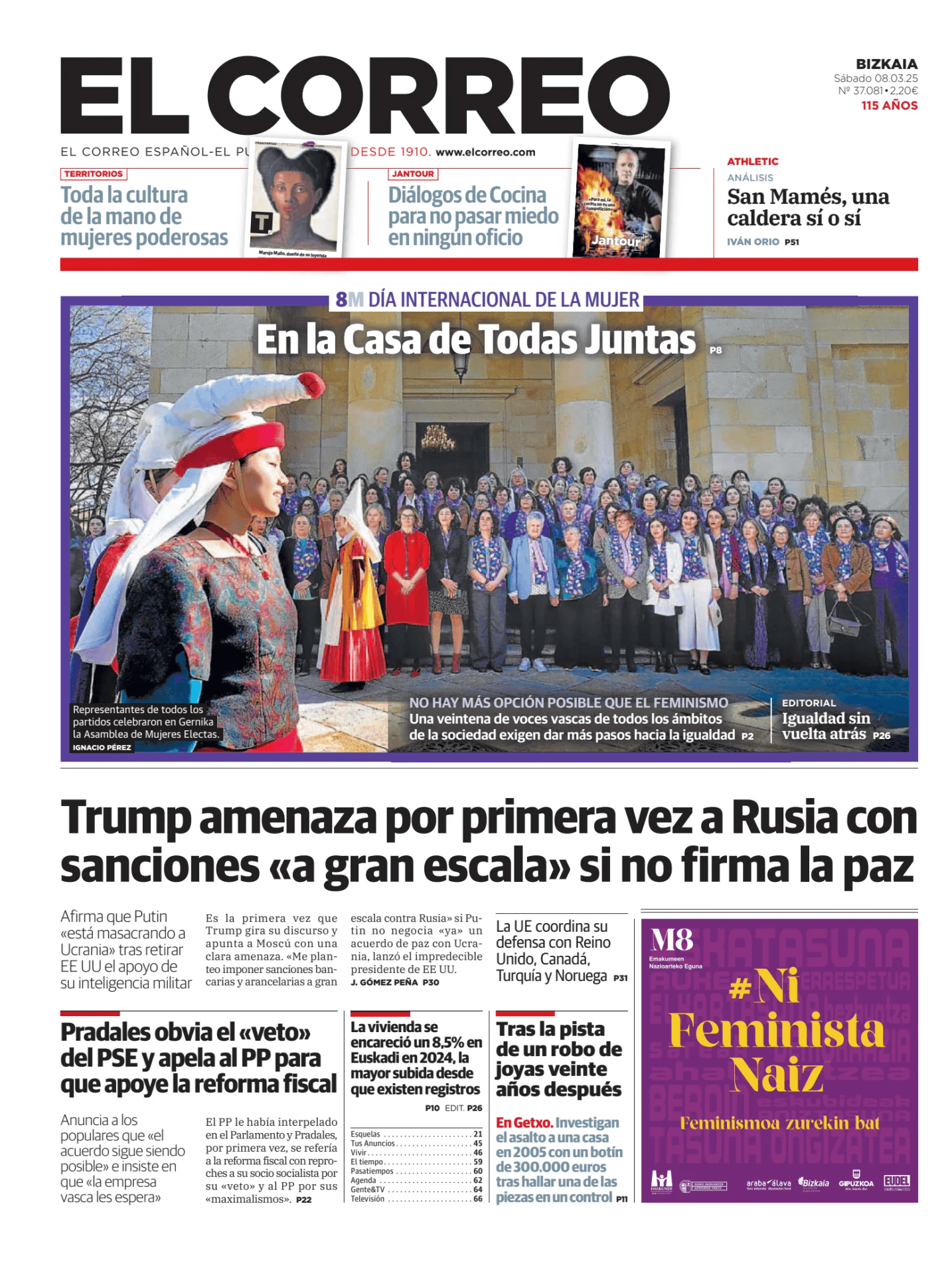 Prima-pagina-el-correo-oggi-edizione-di-oggi-20250308