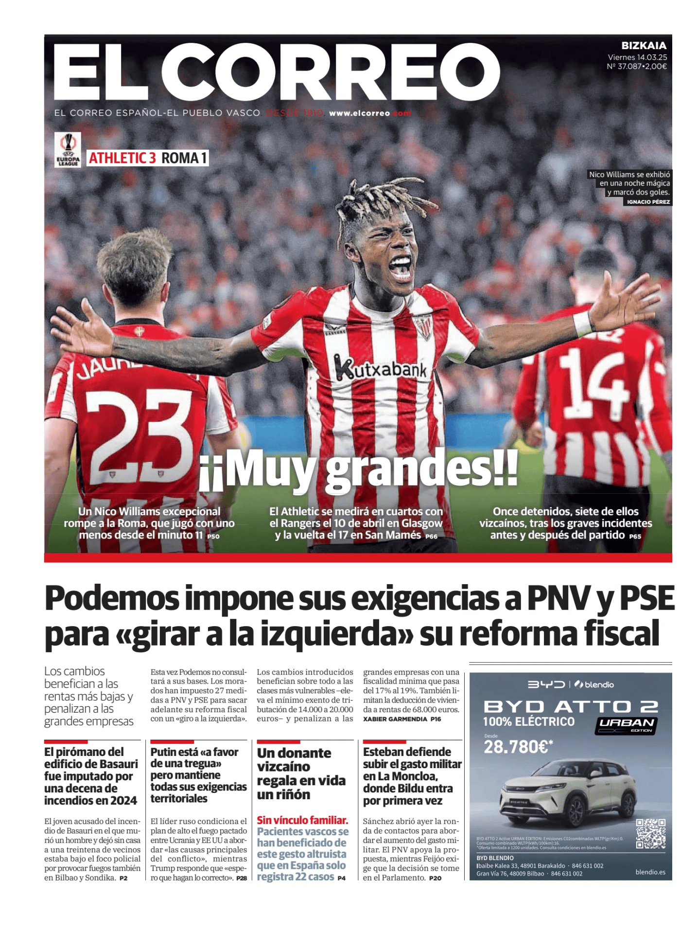 Prima-pagina-el-correo-oggi-edizione-di-oggi-20250314