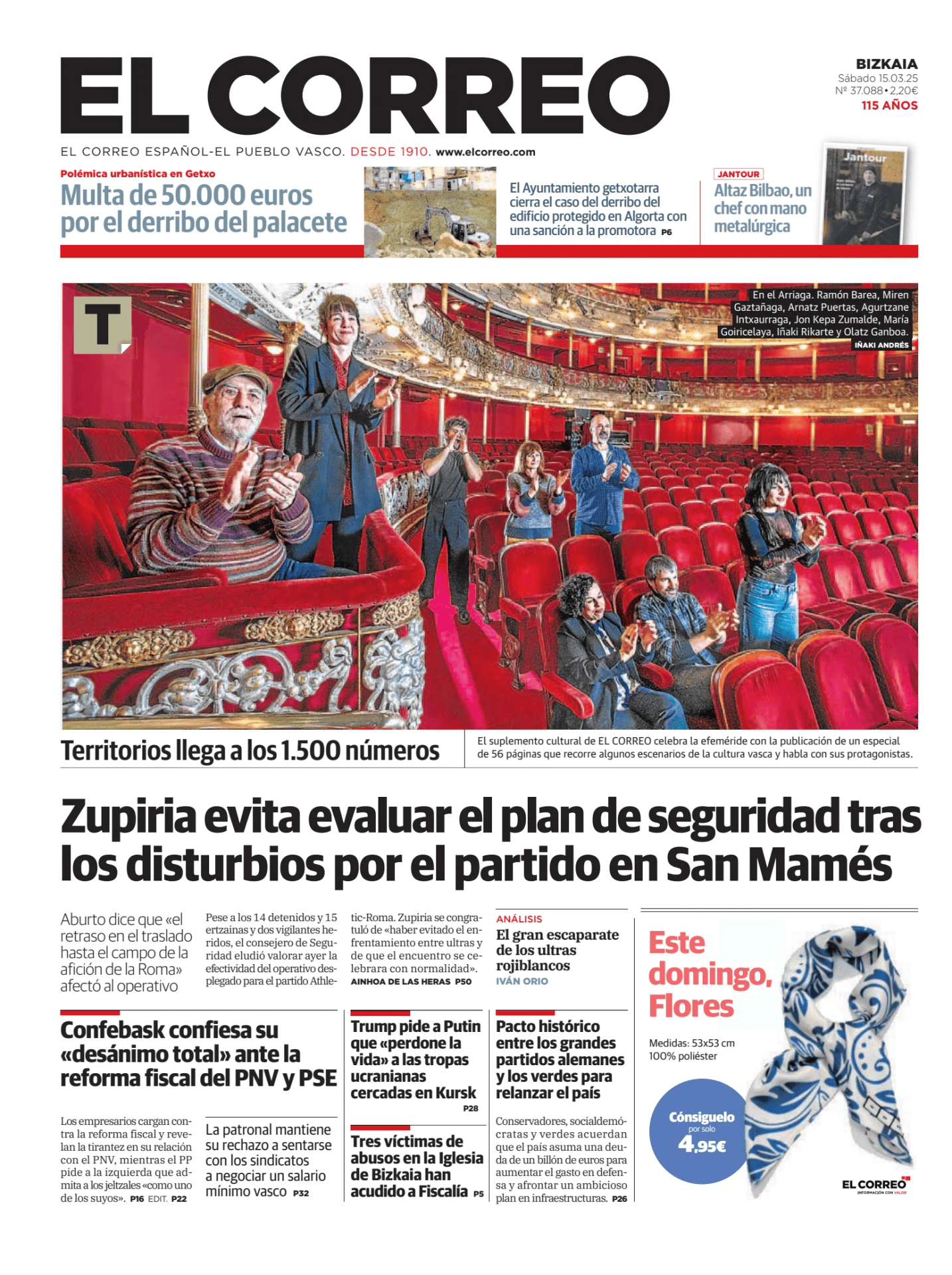 Prima-pagina-el-correo-oggi-edizione-di-oggi-20250315