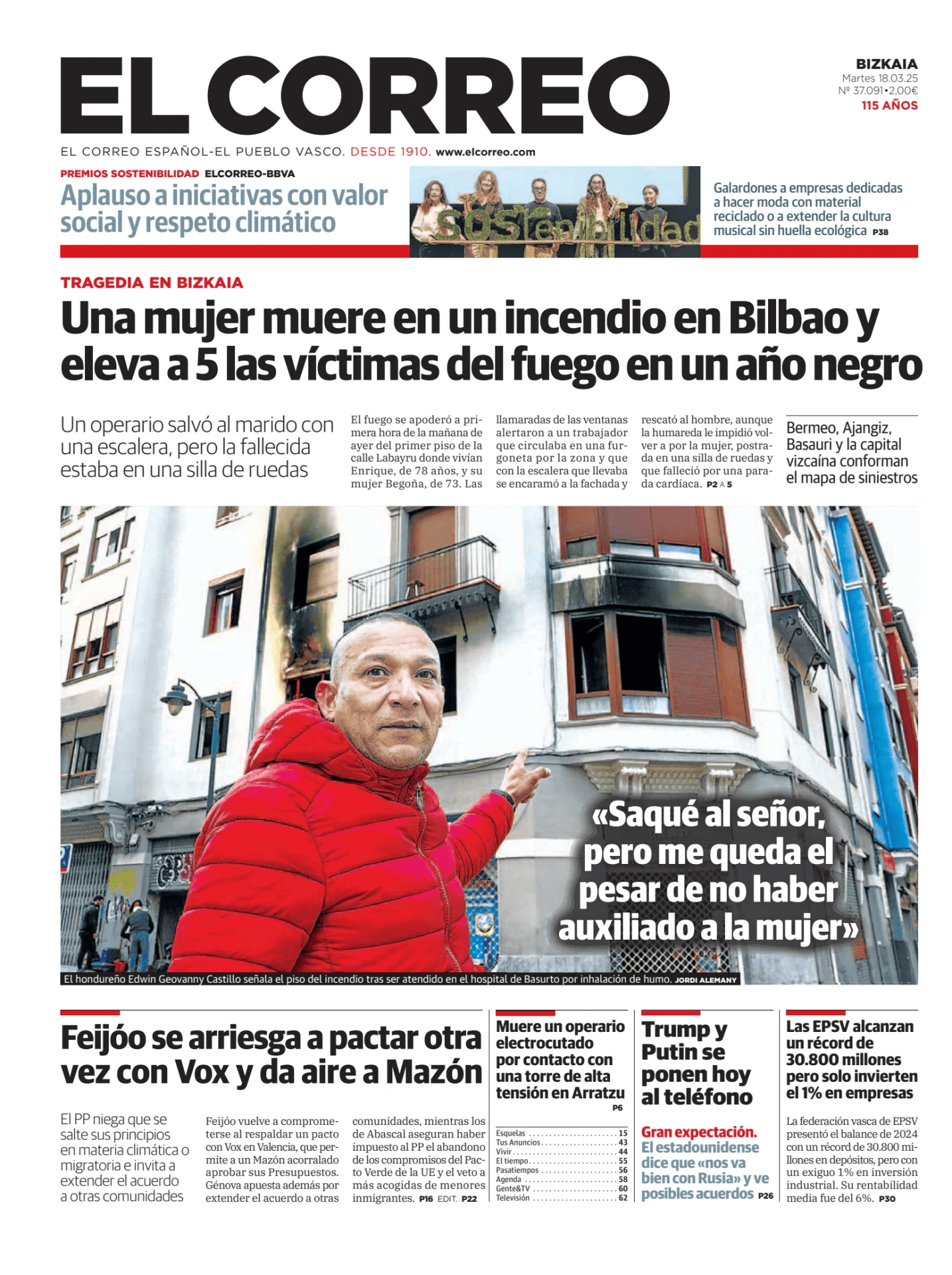 Prima-pagina-el-correo-oggi-edizione-di-oggi-20250318