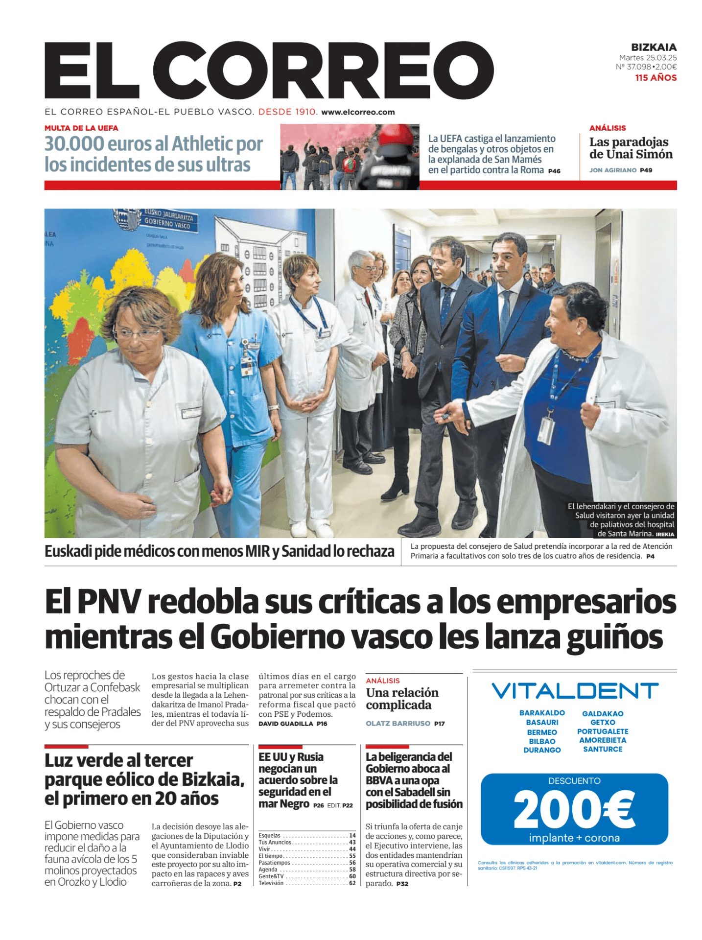 Prima-pagina-el-correo-oggi-edizione-di-oggi-20250325