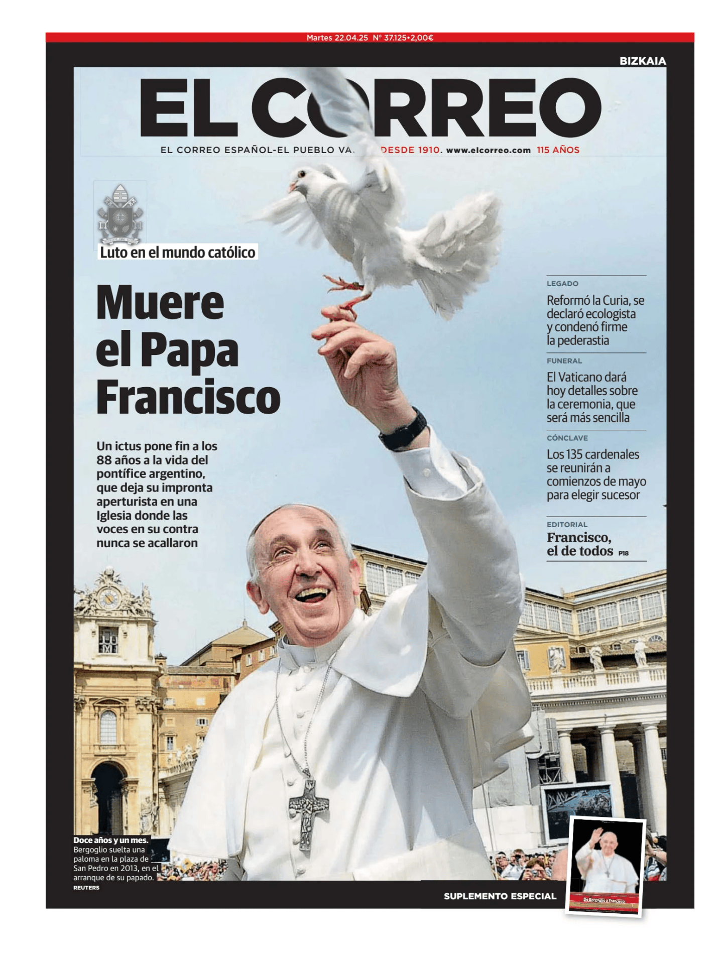 Prima-pagina-el-correo-oggi-edizione-di-oggi-20250422