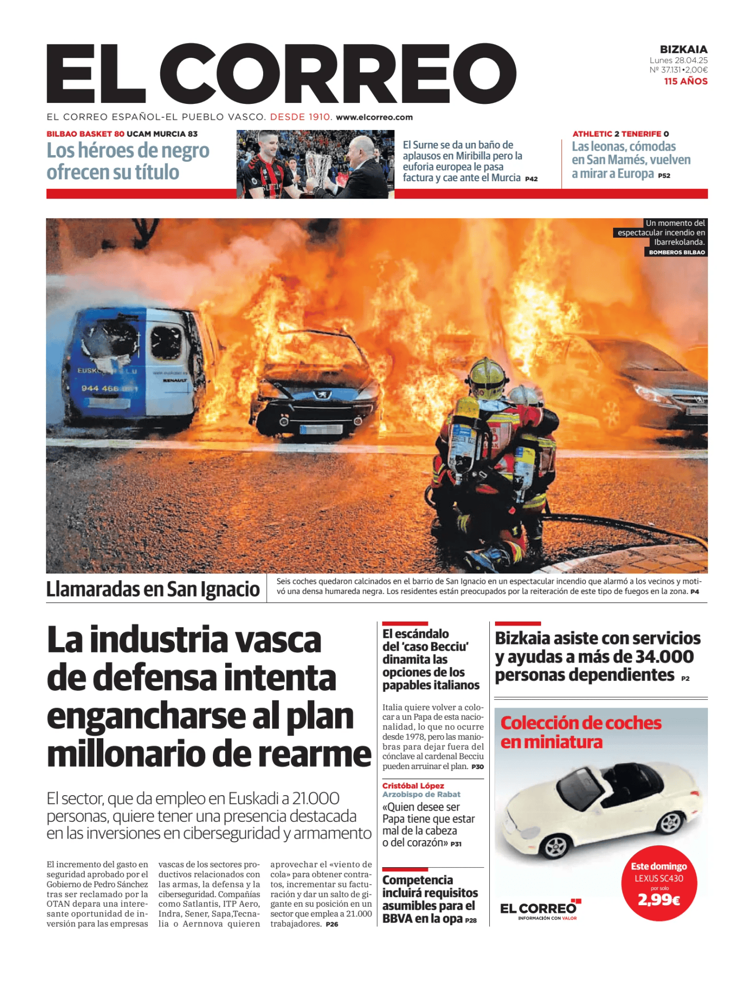 Prima-pagina-el-correo-oggi-edizione-di-oggi-20250428