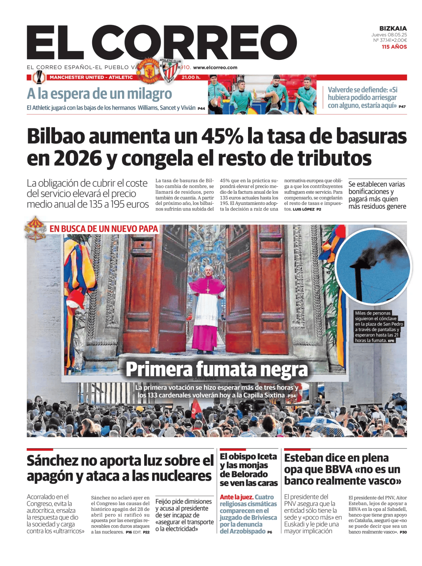 Prima-pagina-el-correo-oggi-edizione-di-oggi-20250508