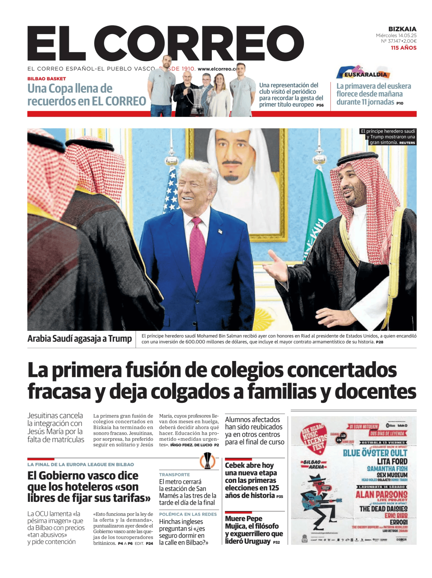 Prima-pagina-el-correo-oggi-edizione-di-oggi-20250514