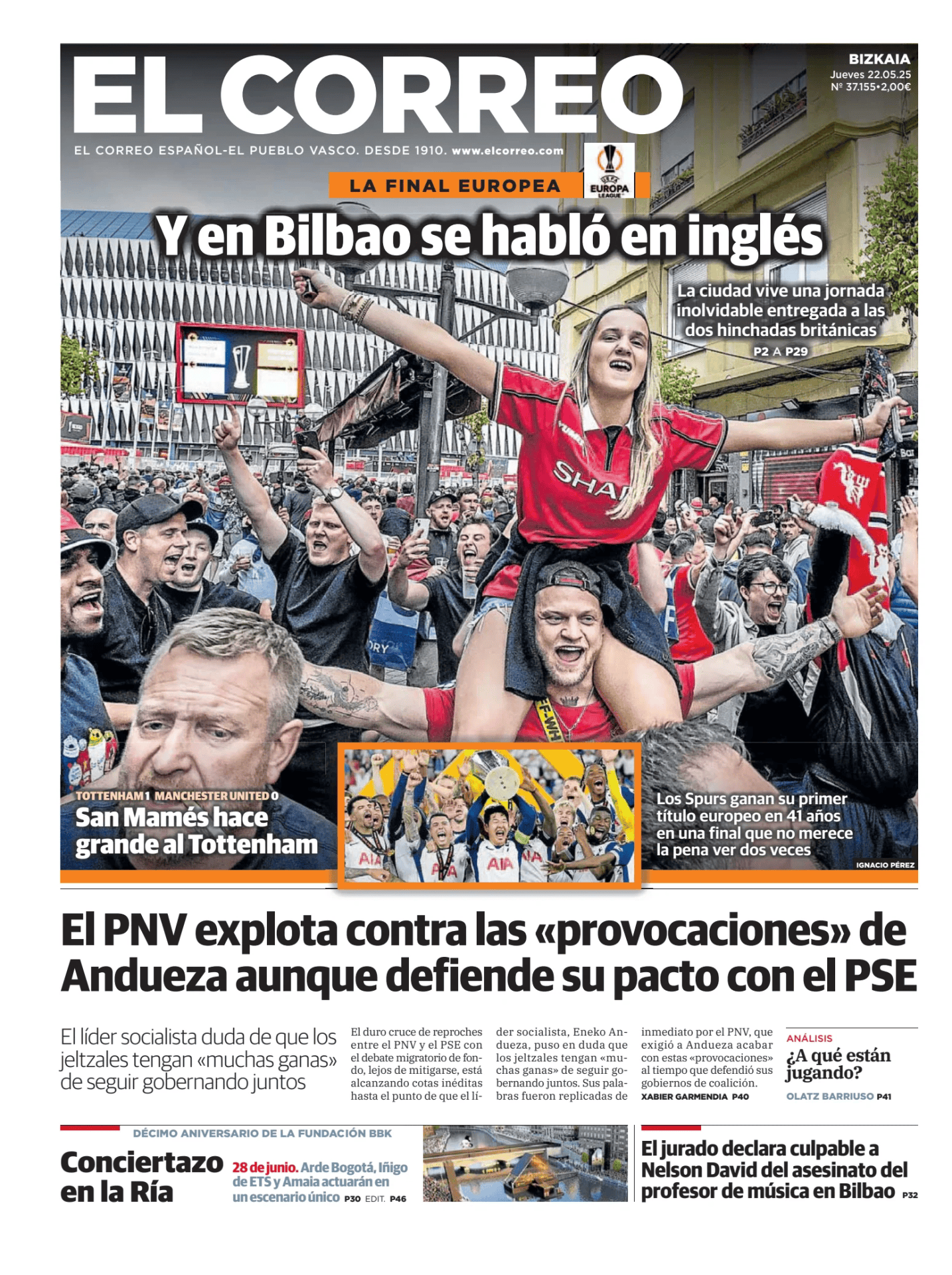Prima-pagina-el-correo-oggi-edizione-di-oggi-20250522