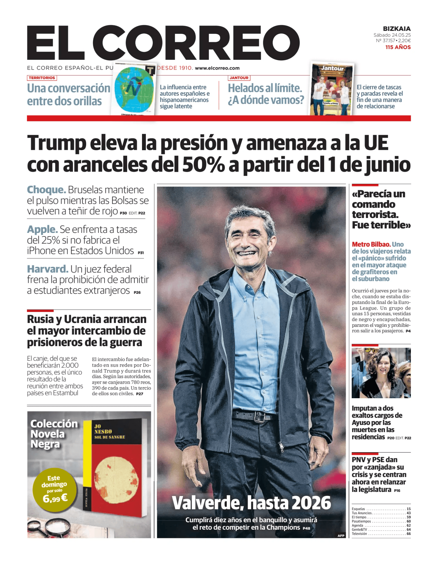 Prima-pagina-el-correo-oggi-edizione-di-oggi-20250524