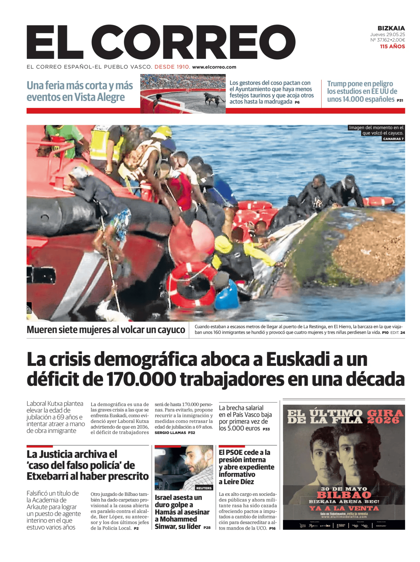 Prima-pagina-el-correo-oggi-edizione-di-oggi-20250529