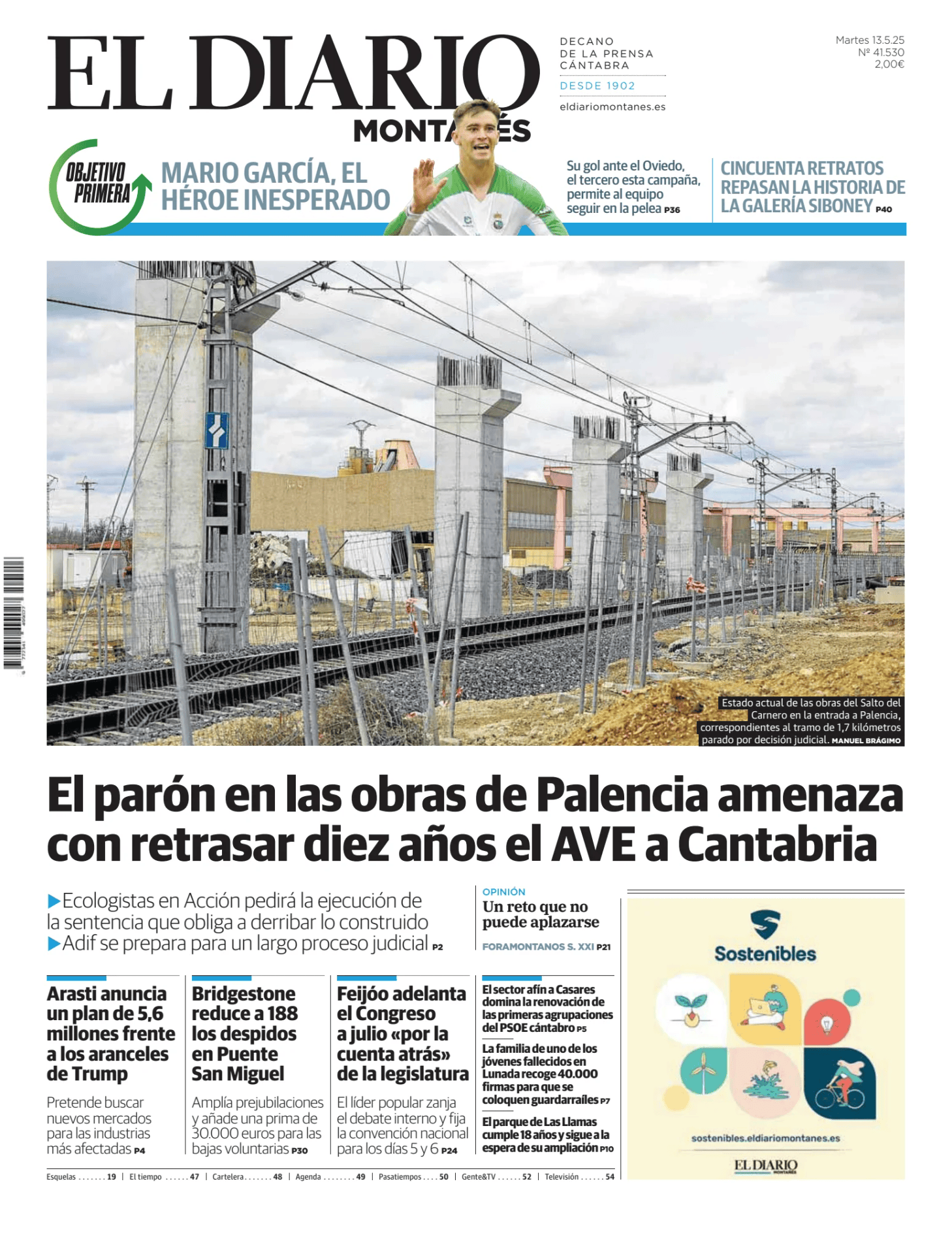 Prima-pagina-el-diario-montanes-oggi-edizione-di-oggi-20250513