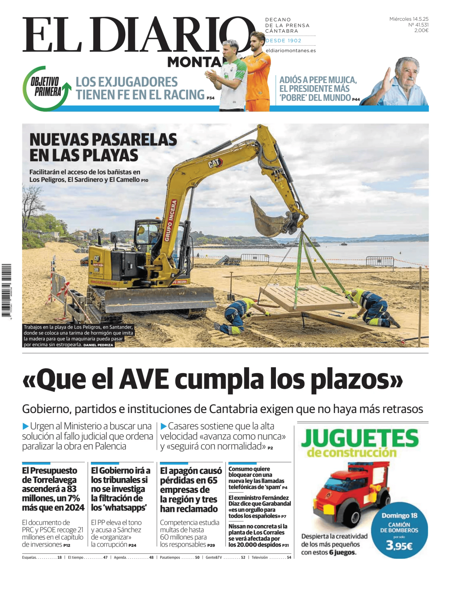 Prima-pagina-el-diario-montanes-oggi-edizione-di-oggi-20250514