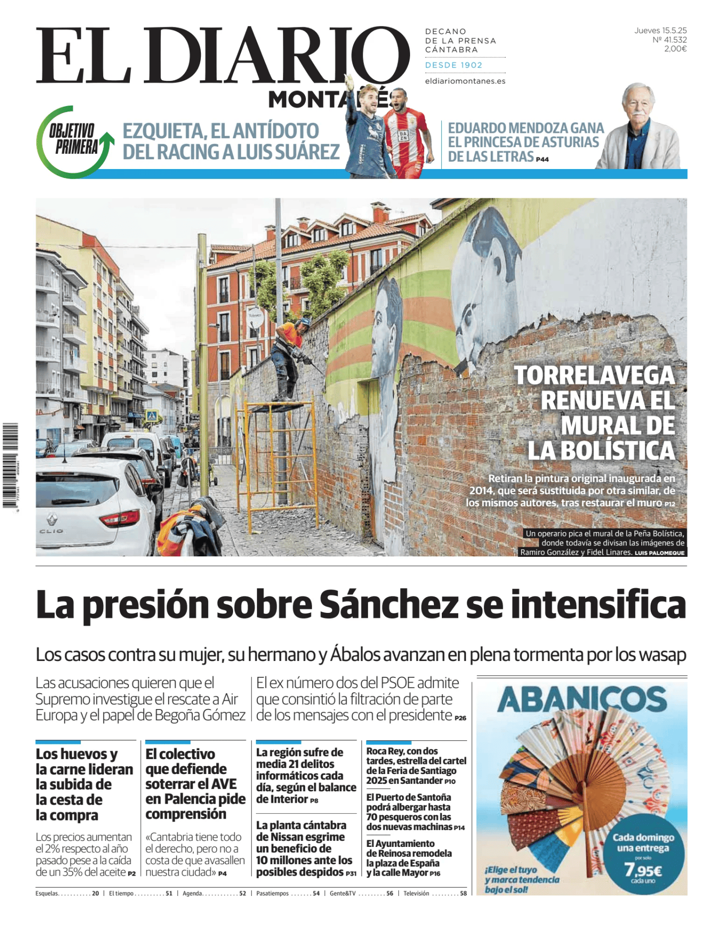 Prima-pagina-el-diario-montanes-oggi-edizione-di-oggi-20250515