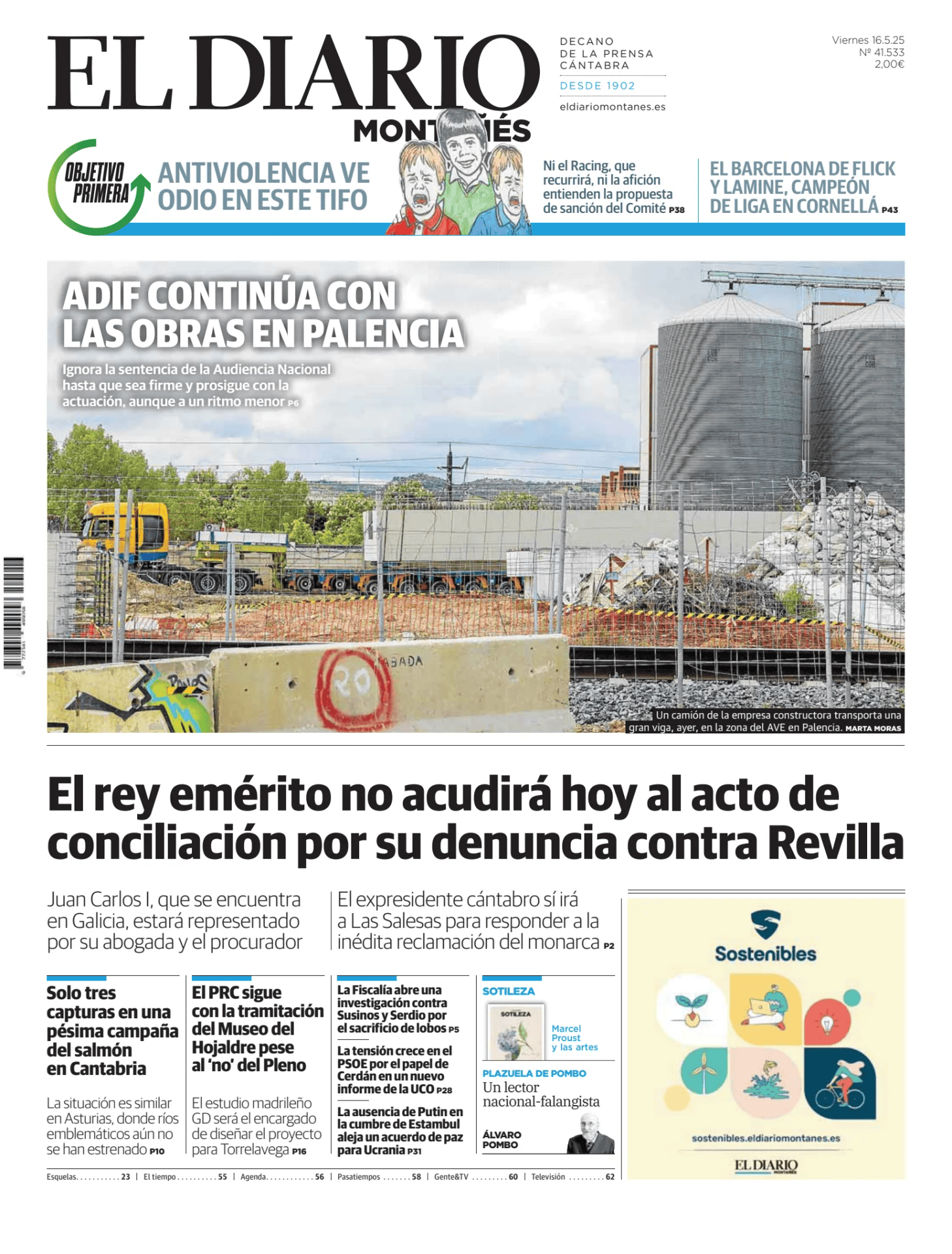 Prima-pagina-el-diario-montanes-oggi-edizione-di-oggi-20250516