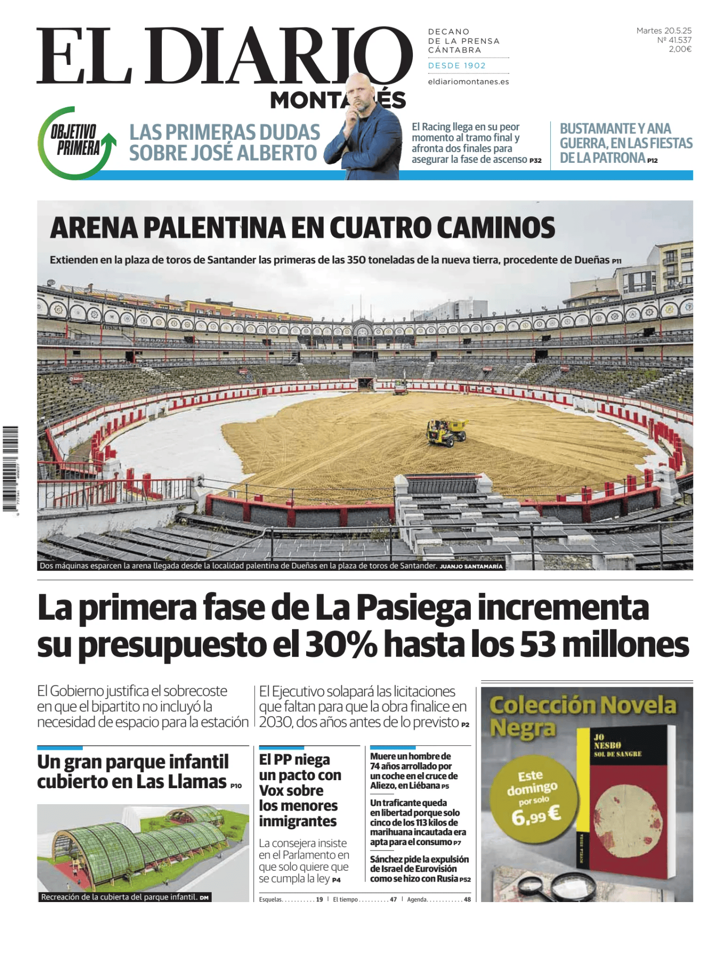 Prima-pagina-el-diario-montanes-oggi-edizione-di-oggi-20250520
