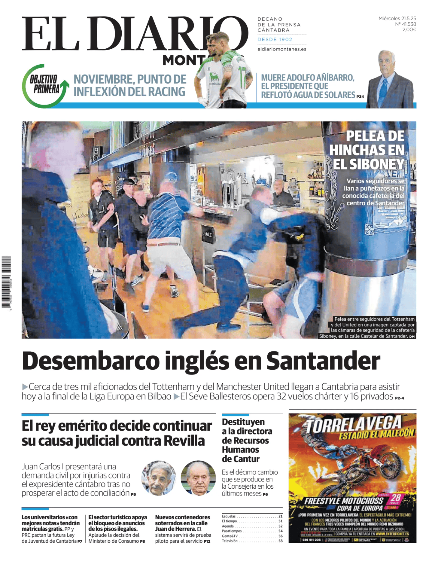Prima-pagina-el-diario-montanes-oggi-edizione-di-oggi-20250521