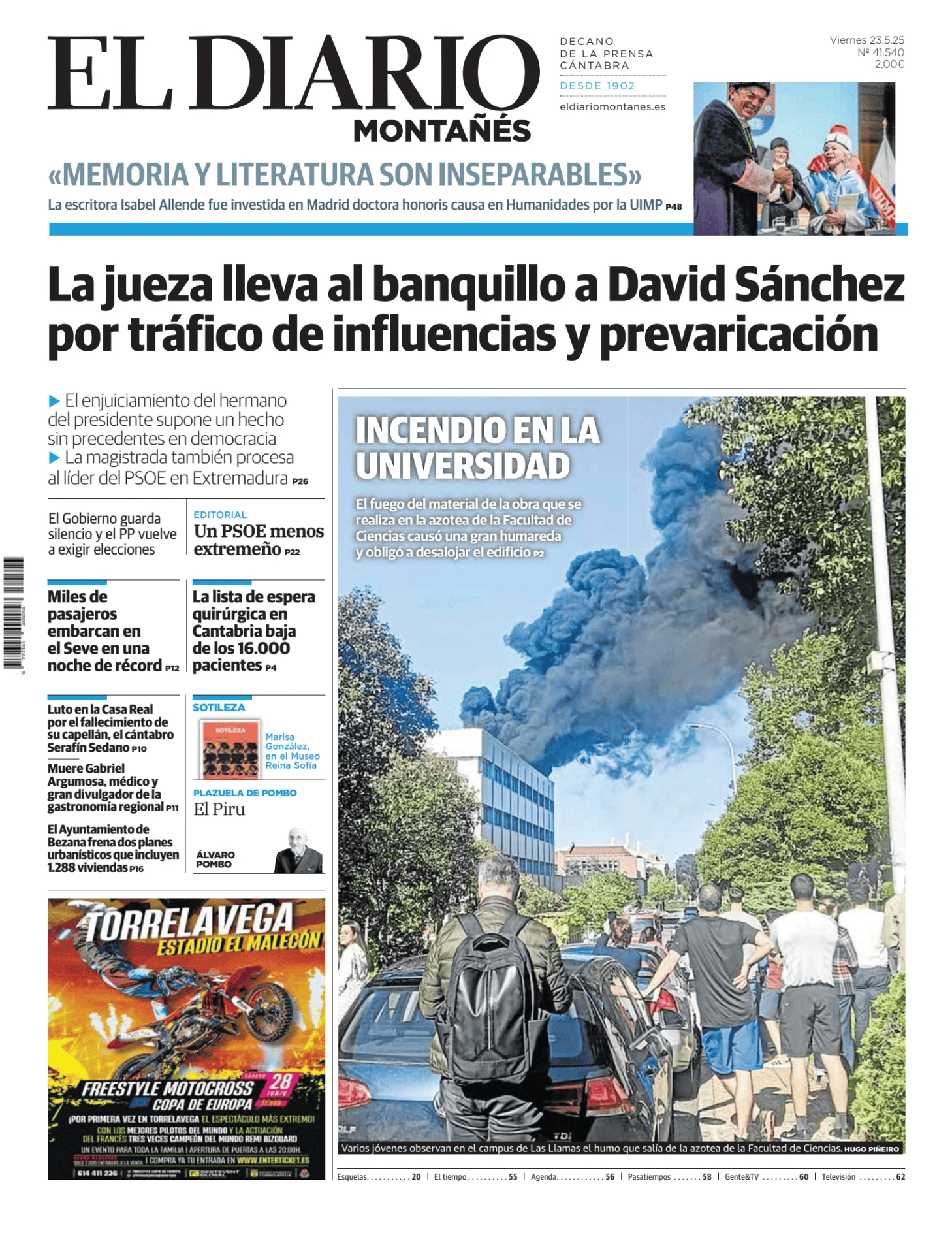 Prima-pagina-el-diario-montanes-oggi-edizione-di-oggi-20250523